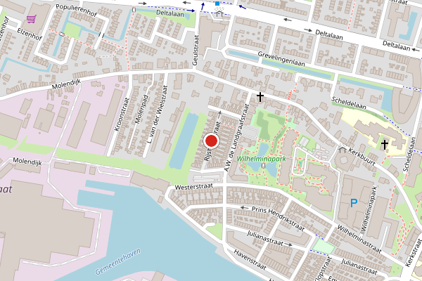 Brandweer-melding op Rijshoutstraat, Sliedrecht op 9 juni, kaart-overzicht