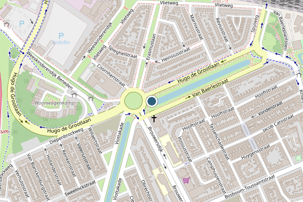 Politie-melding op Hugo de Grootlaan, Dordrecht op 10 juni, kaart-overzicht