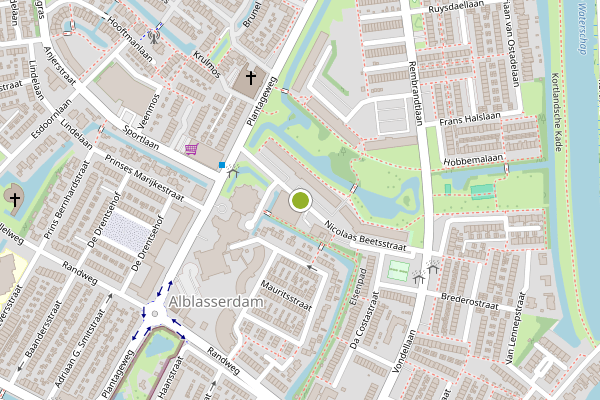 Ambulance-melding op Nicolaas Beetsstraat, Alblasserdam op 10 juni, kaart-overzicht