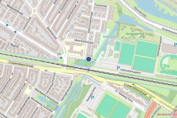 Politie-melding op Halmaheiraplein, Dordrecht op 11 juni, kaart-overzicht