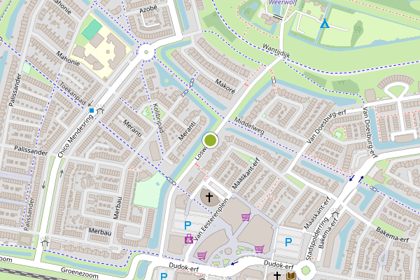 Ambulance-melding op Loswalweg, Dordrecht op 11 juni, kaart-overzicht