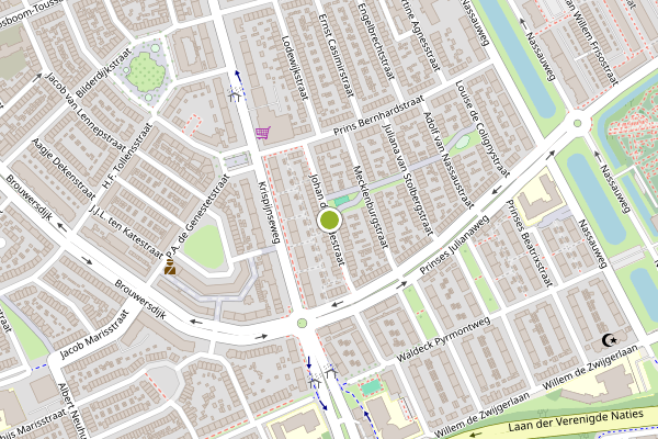 Ambulance-melding op Johan de Oudestraat, Dordrecht op 12 juni, kaart-overzicht