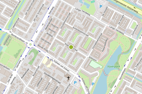 Ambulance-melding op Klaproosstraat, Papendrecht op 12 juni, kaart-overzicht
