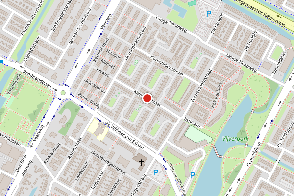 Brandweer-melding op Klaproosstraat, Papendrecht op 12 juni, kaart-overzicht