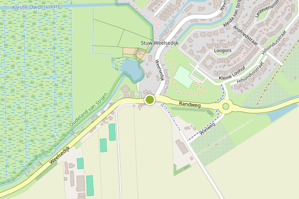 Ambulance-melding op Weelsedijk, Strijen op 12 juni, kaart-overzicht