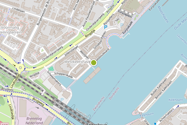 Ambulance-melding op Maasboulevard, Zwijndrecht op 12 juni, kaart-overzicht