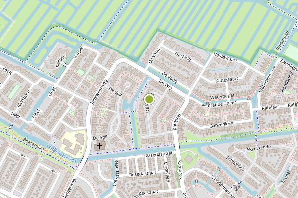 Ambulance-melding op De Wervel, Alblasserdam op 13 juni, kaart-overzicht