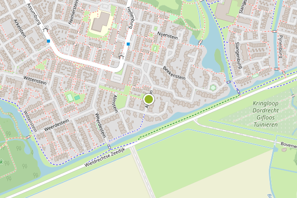 Ambulance-melding op Almstein, Dordrecht op 13 juni, kaart-overzicht