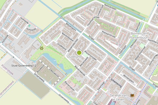 Ambulance-melding op Biezenveld, Puttershoek op 13 juni, kaart-overzicht