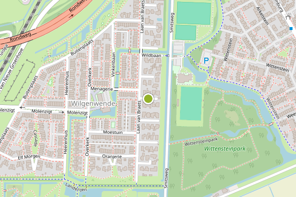 Ambulance-melding op Laan van Braets, Dordrecht op 13 juni, kaart-overzicht