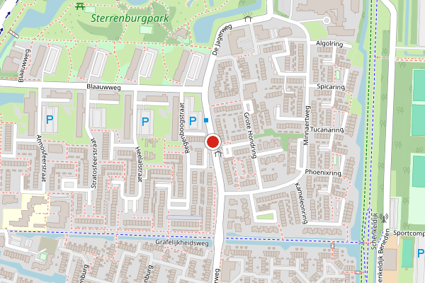 Brandweer-melding op De Jagerweg, Dordrecht op 13 juni, kaart-overzicht
