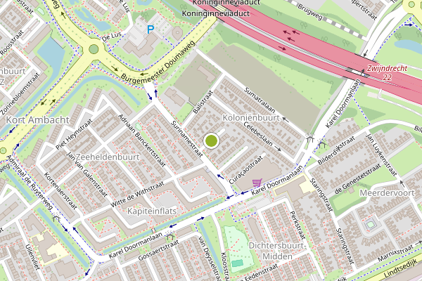 Ambulance-melding op Arubastraat, Zwijndrecht op 13 juni, kaart-overzicht
