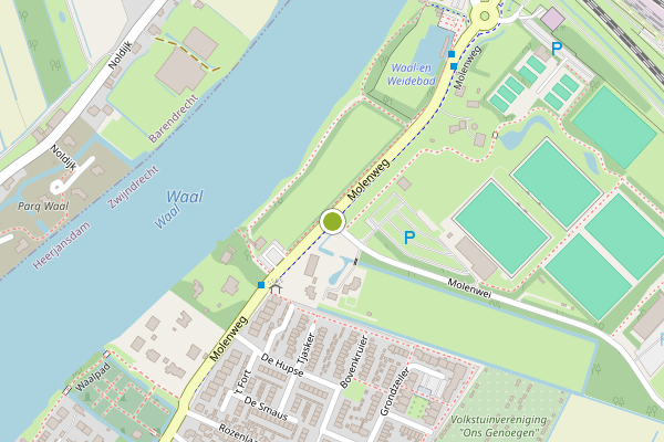 Ambulance-melding op Molenwei, Heerjansdam op 14 juni, kaart-overzicht