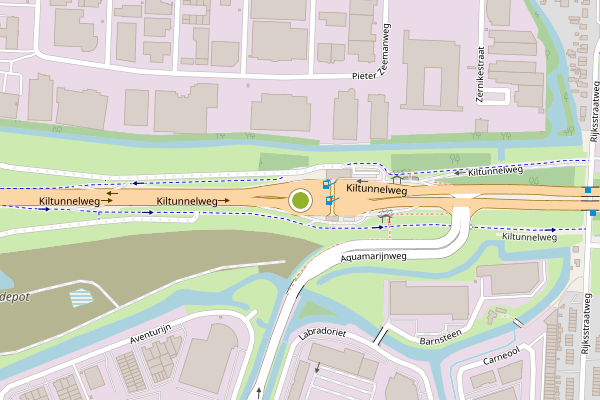 Ambulance-melding op Kiltunnelweg, Dordrecht op 15 juni, kaart-overzicht