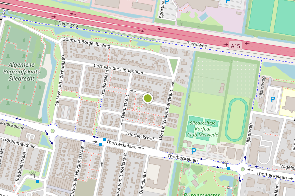 Ambulance-melding op Schaperstraat, Sliedrecht op 16 juni, kaart-overzicht