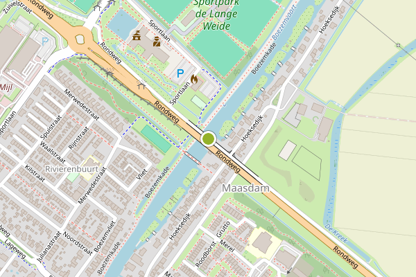 Ambulance-melding op Maasdam op 17 juni, kaart-overzicht