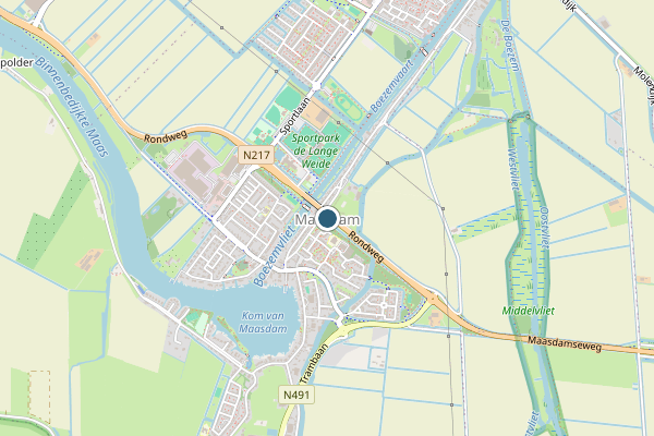 Politie-melding op Maasdam op 17 juni, kaart-overzicht