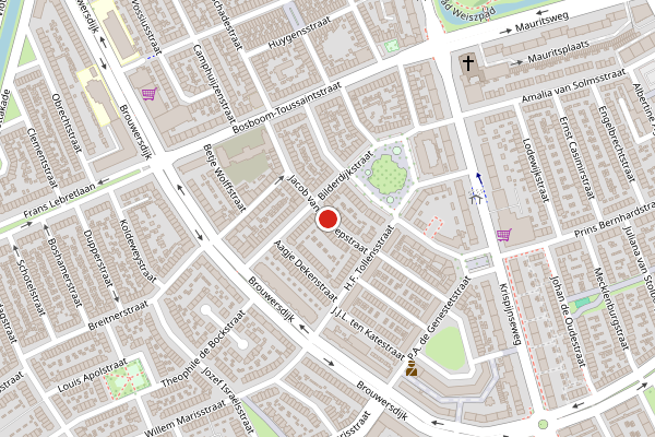 Brandweer-melding op Jacob van Lennepstraat, Dordrecht op 17 juni, kaart-overzicht
