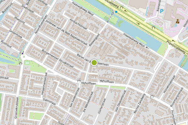 Ambulance-melding op Baron van Boetzelaerlaan, Dordrecht op 17 juni, kaart-overzicht