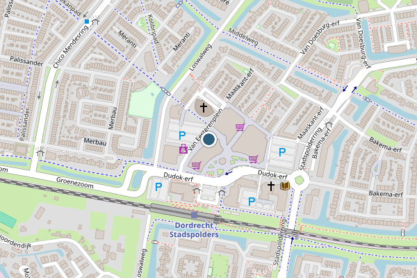 Politie-melding op Van Eesterenplein, Dordrecht op 17 juni, kaart-overzicht