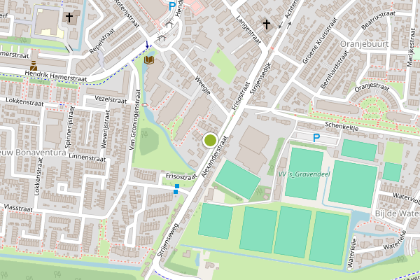 Ambulance-melding op Maximahof, 's-Gravendeel op 17 juni, kaart-overzicht