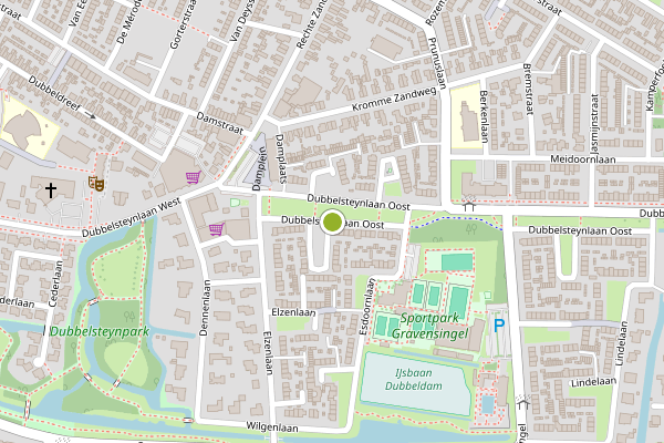 Ambulance-melding op Dubbelsteynlaan Oost, Dordrecht op 18 juni, kaart-overzicht