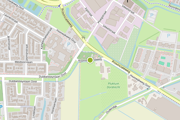 Ambulance-melding op Kromme Zandweg, Dordrecht op 18 juni, kaart-overzicht