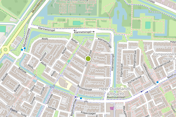 Ambulance-melding op Trompetstraat, Zwijndrecht op 19 juni, kaart-overzicht