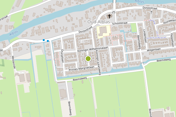 Ambulance-melding op Prins Bernhardweg, Oud-Alblas op 19 juni, kaart-overzicht