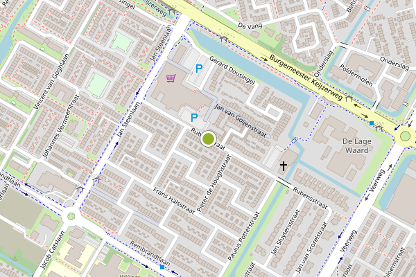 Ambulance-melding op Rubensstraat, Papendrecht op 19 juni, kaart-overzicht