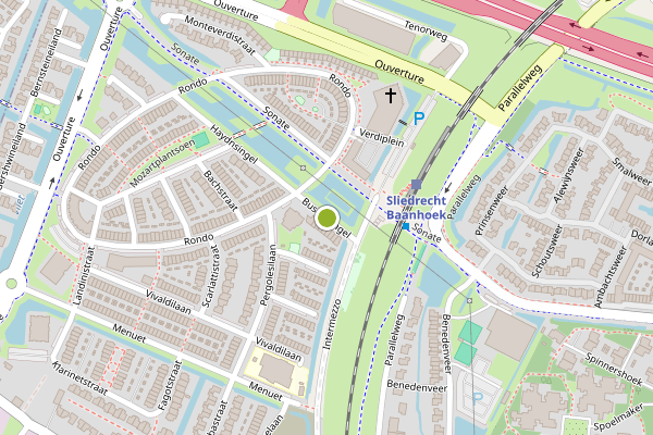 Ambulance-melding op Busonisingel, Sliedrecht op 20 juni, kaart-overzicht