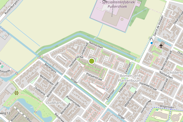 Ambulance-melding op Hazelaarstraat, Puttershoek op 19 juni, kaart-overzicht
