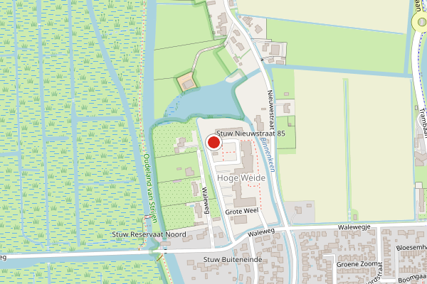 Brandweer-melding op Grote Weel, Strijen op 19 juni, kaart-overzicht