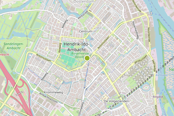 Ambulance-melding op Hendrik-Ido-Ambacht op 21 juni, kaart-overzicht