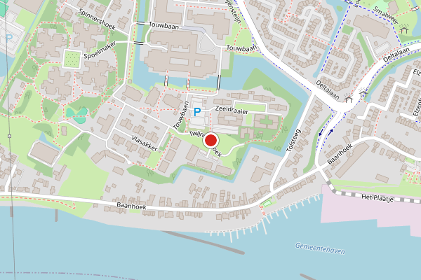 Brandweer-melding op Twijndershoek, Sliedrecht op 21 juni, kaart-overzicht