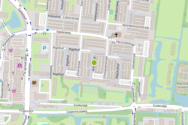 Ambulance-melding op Antareshof, Dordrecht op 21 juni, kaart-overzicht
