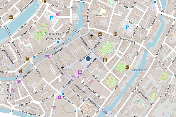 Politie-melding op Statenplein, Dordrecht op 21 juni, kaart-overzicht