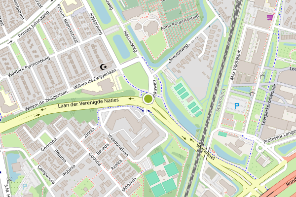 Ambulance-melding op Nassauweg, Dordrecht op 21 juni, kaart-overzicht