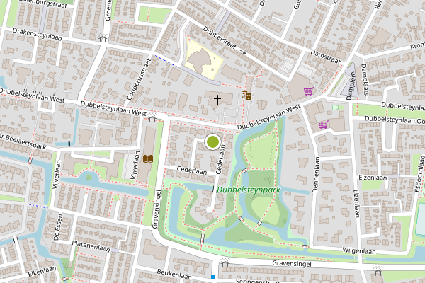 Ambulance-melding op Cederlaan, Dordrecht op 21 juni, kaart-overzicht