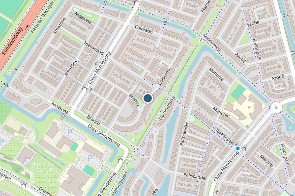 Politie-melding op Branco, Dordrecht op 21 juni, kaart-overzicht