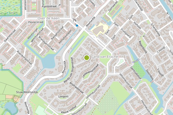 Ambulance-melding op Van Gaesbeekstraat, Strijen op 21 juni, kaart-overzicht