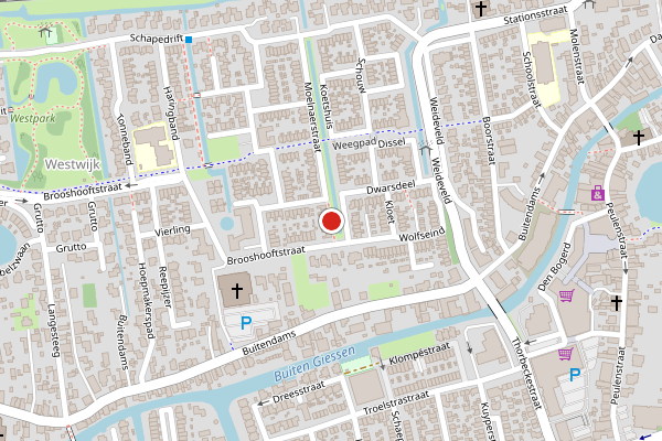 Brandweer-melding op Van Clevestraat, Hardinxveld-Giessendam op 22 juni, kaart-overzicht