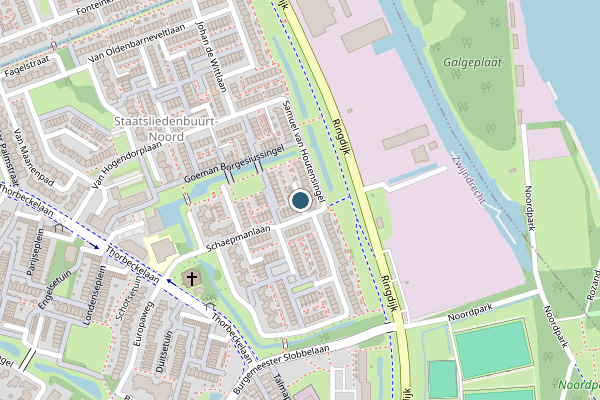 Politie-melding op Keucheniusstraat, Zwijndrecht op 22 juni, kaart-overzicht