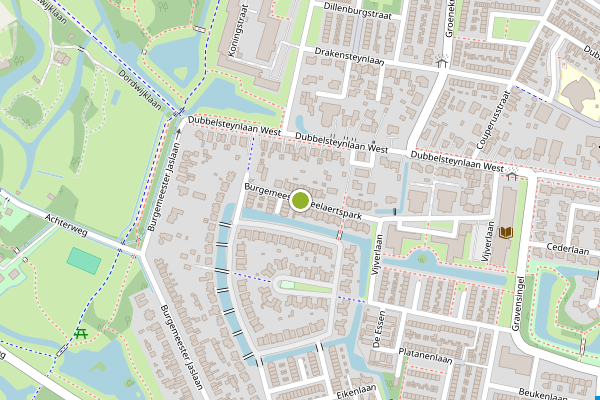 Ambulance-melding op Burgemeester Beelaertspark, Dordrecht op 22 juni, kaart-overzicht