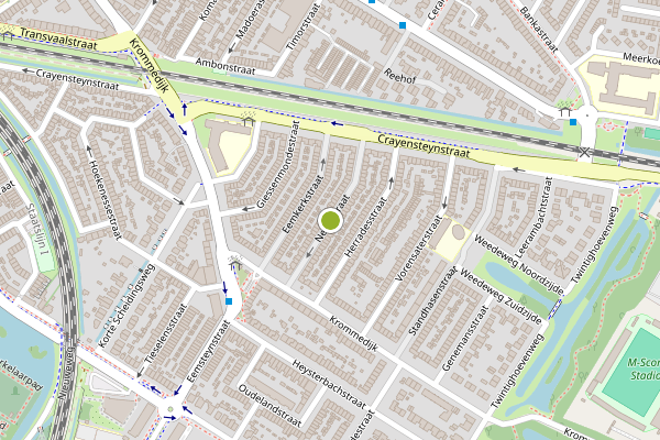Ambulance-melding op Nessestraat, Dordrecht op 22 juni, kaart-overzicht