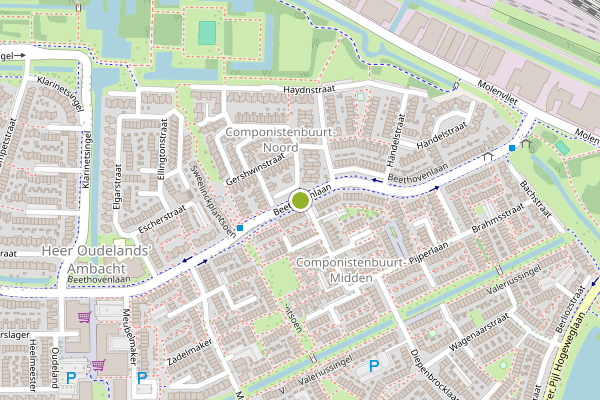 Ambulance-melding op Beethovenlaan, Zwijndrecht op 22 juni, kaart-overzicht