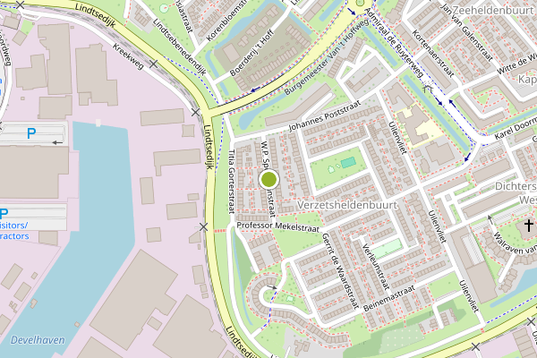 Ambulance-melding op W.P. Speelmanstraat, Zwijndrecht op 23 juni, kaart-overzicht