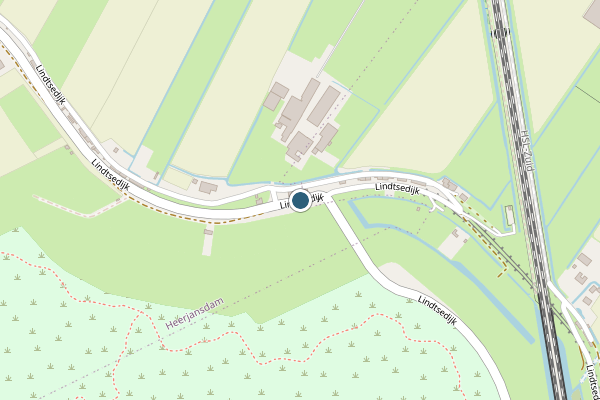 Politie-melding op Lindtsedijk, Heerjansdam op 23 juni, kaart-overzicht