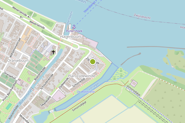 Ambulance-melding op Zijdewinde, Puttershoek op 23 juni, kaart-overzicht