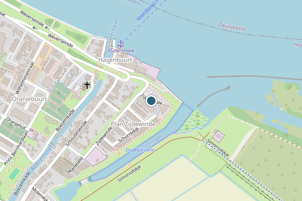 Politie-melding op Zijdewinde, Puttershoek op 23 juni, kaart-overzicht